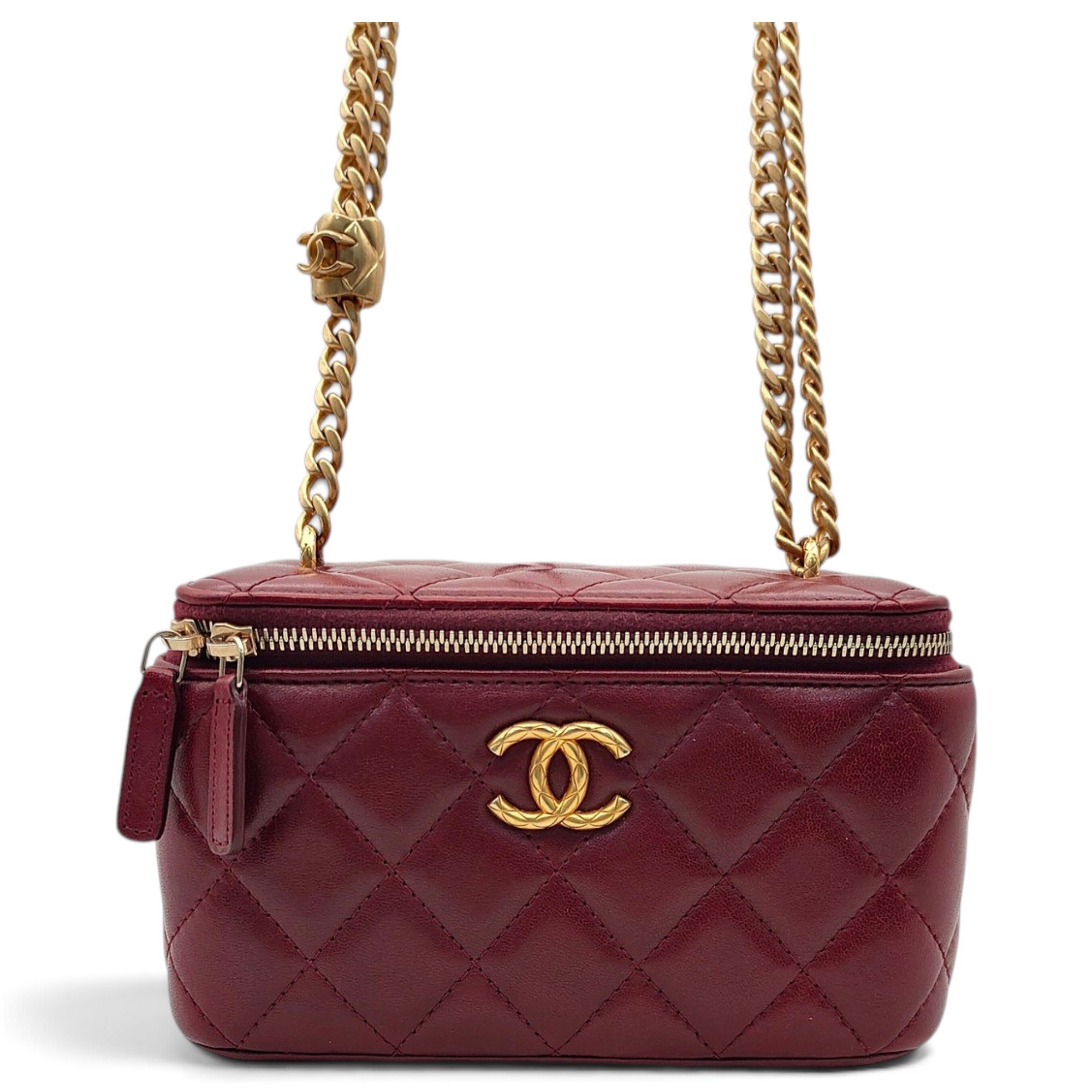 Vanity leather handbag