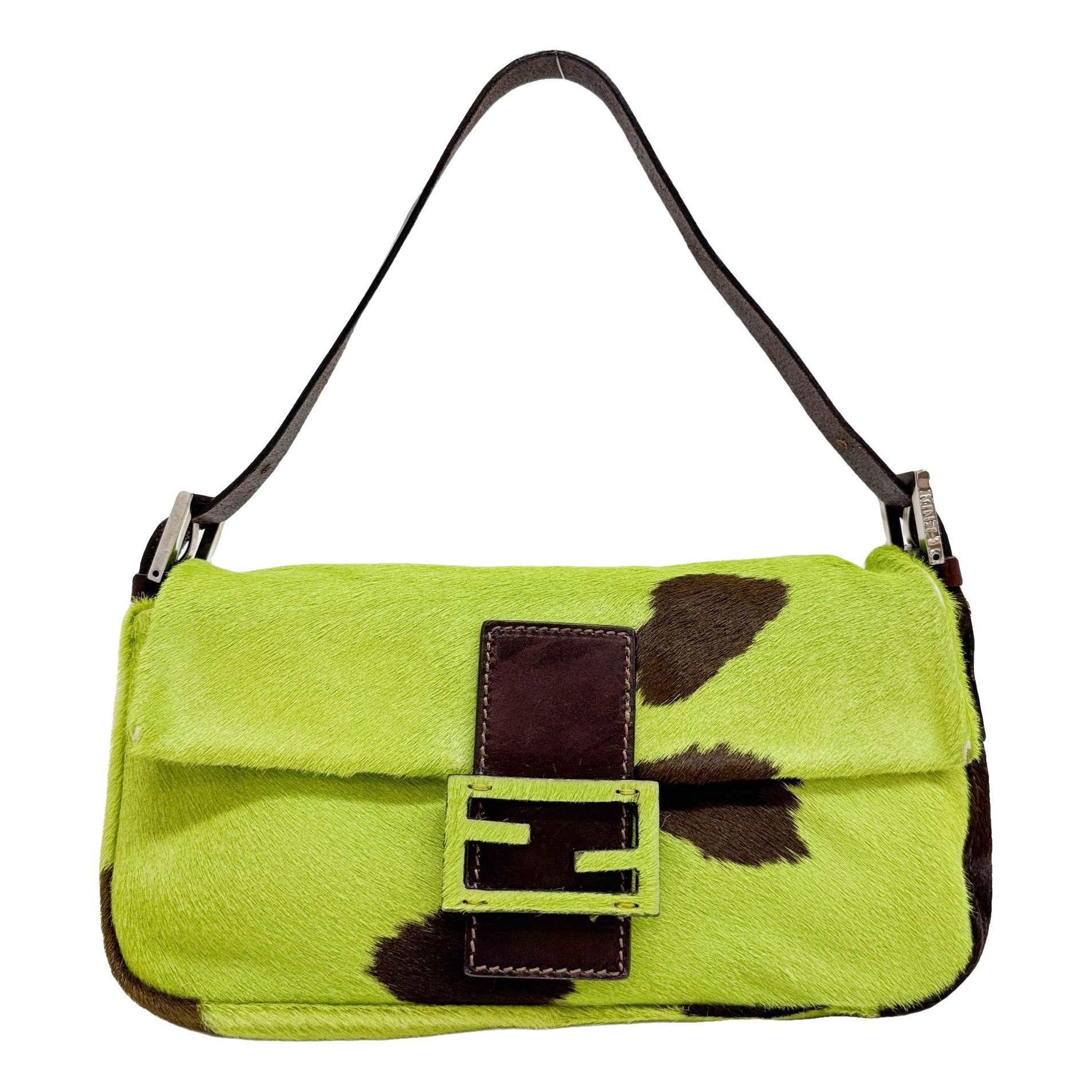 Baguette pony-style calfskin handbag