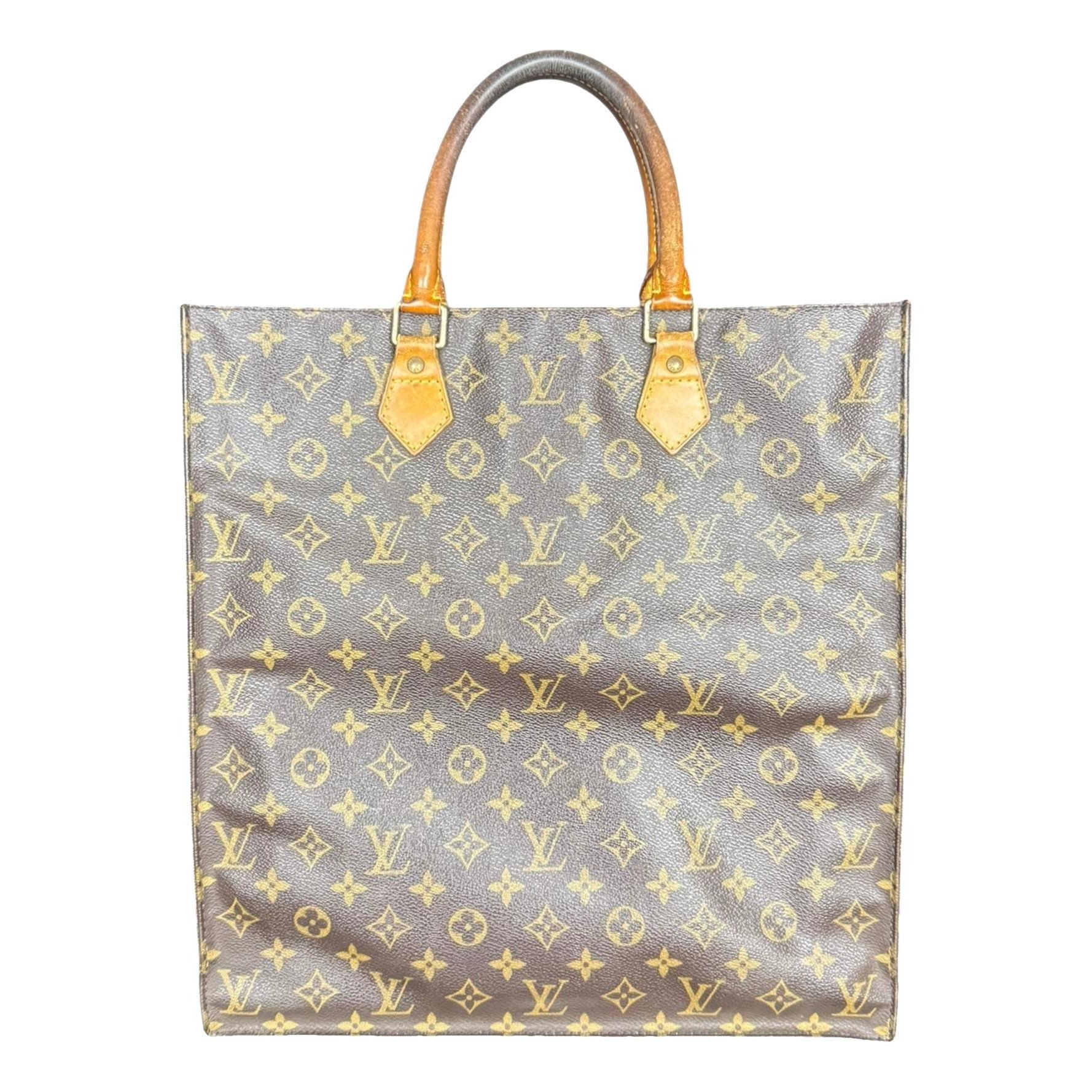 Plat leather handbag