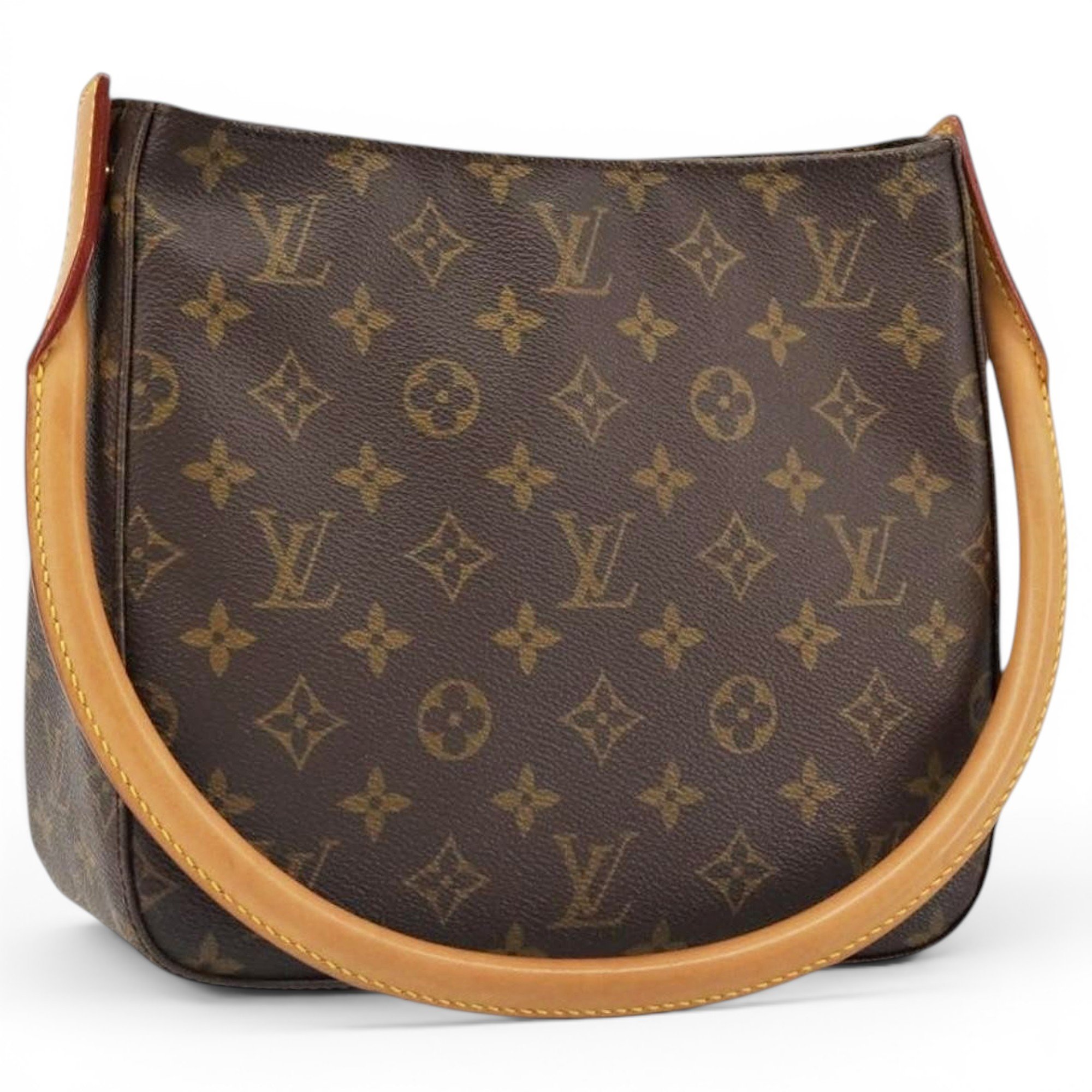 Looping leather handbag