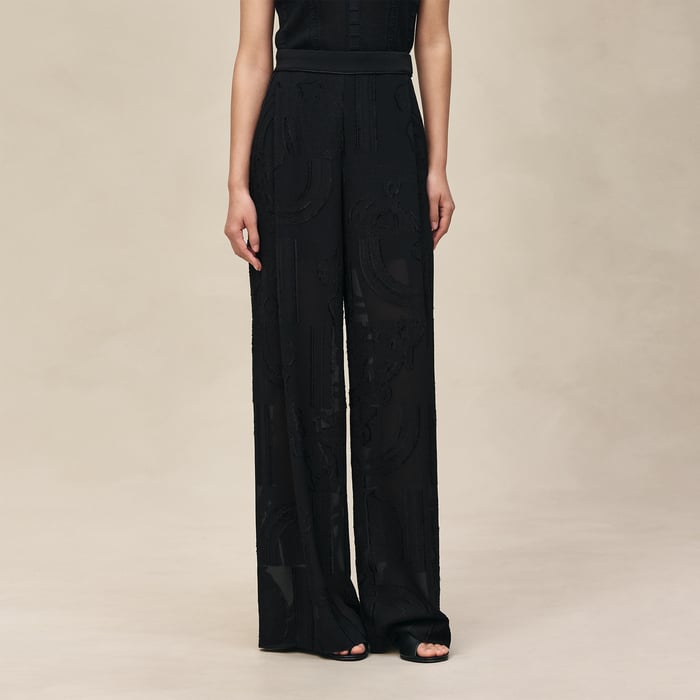 Noir "En Desordre Fils Coupes" Pants