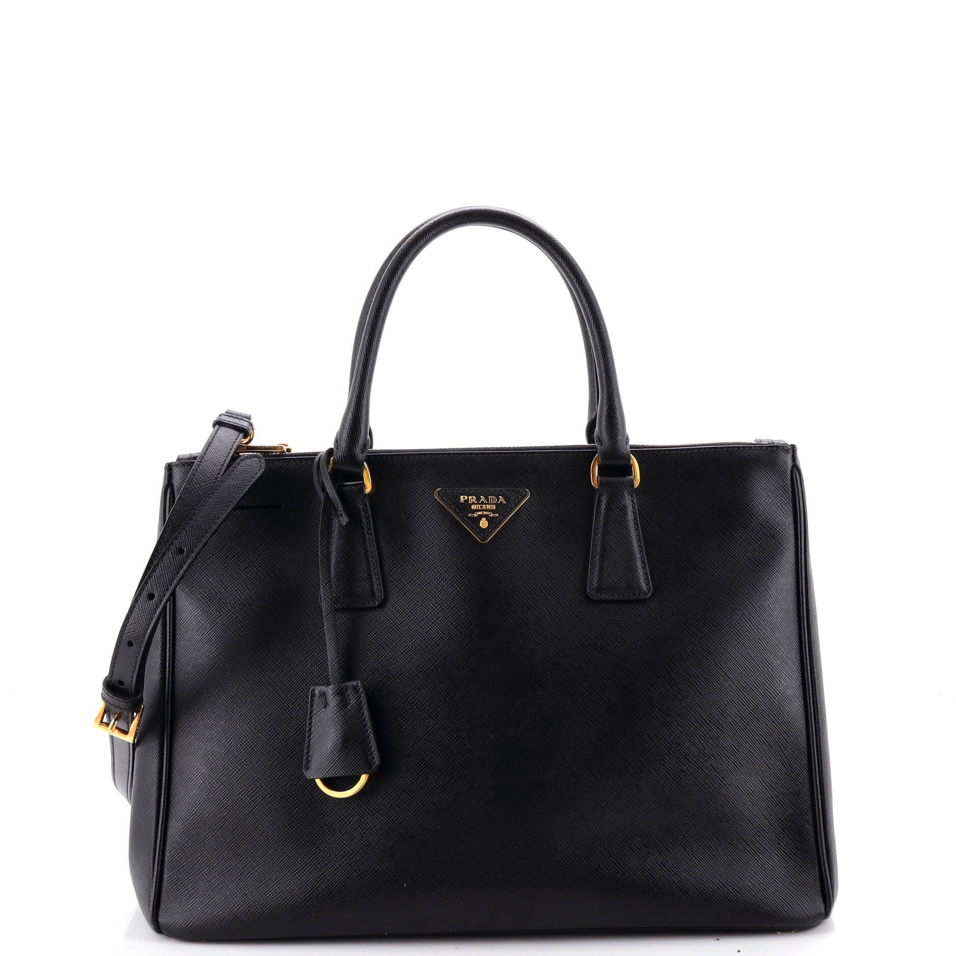 Double Zip Lux Tote Saffiano Leather Large