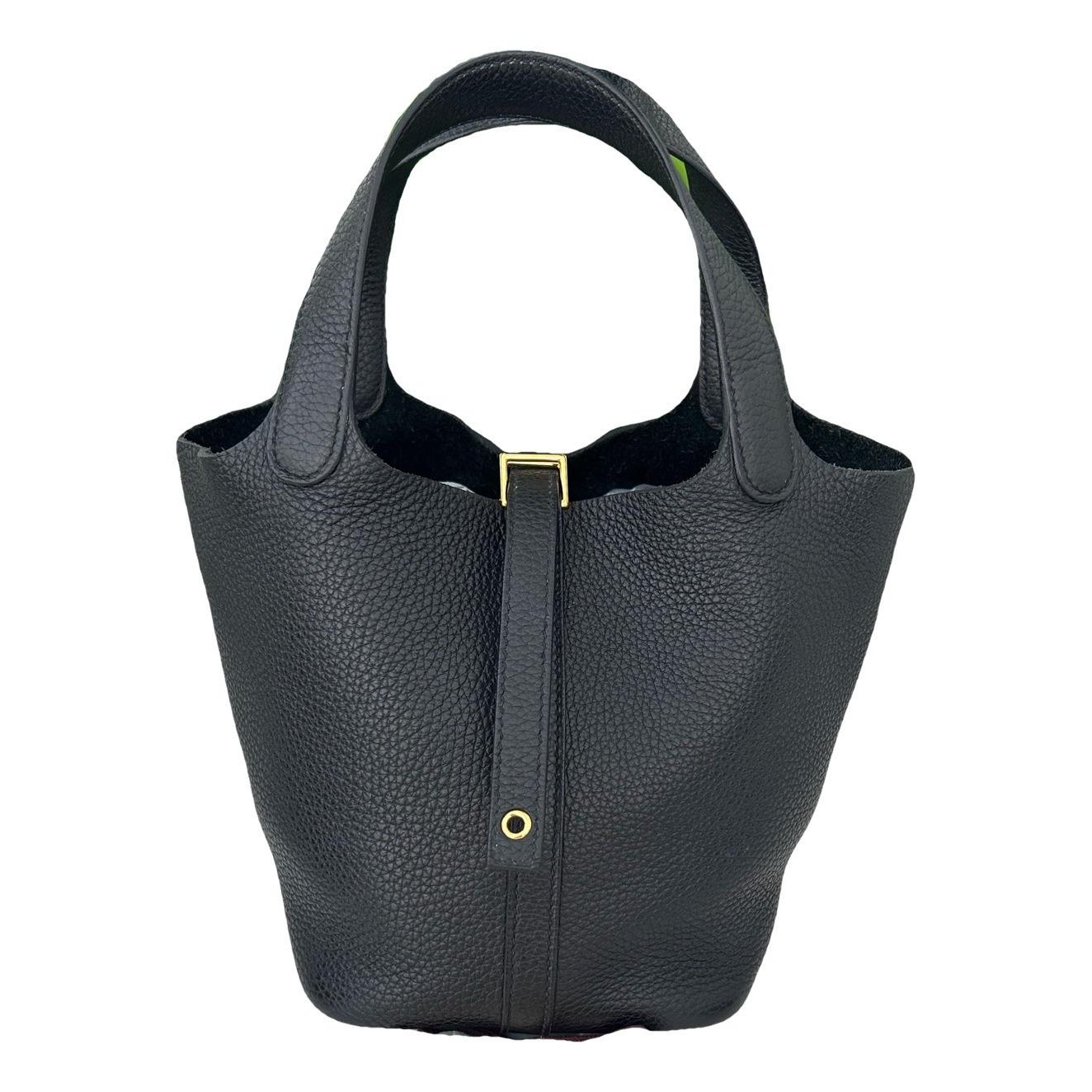 Picotin leather tote