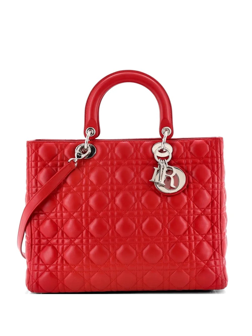 Lady Dior Bag Cannage Quilt Lambskin Large tote bag