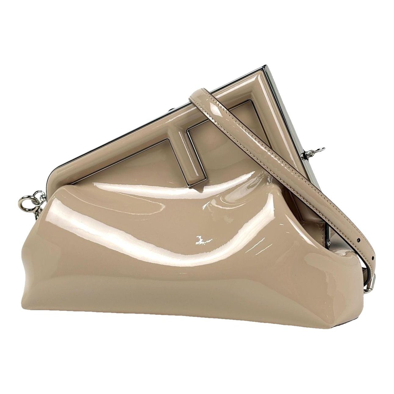 Patent leather clutch bag