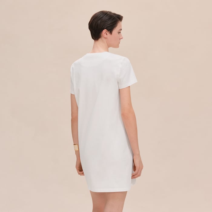 Blanc Embroidered Pocket Dress