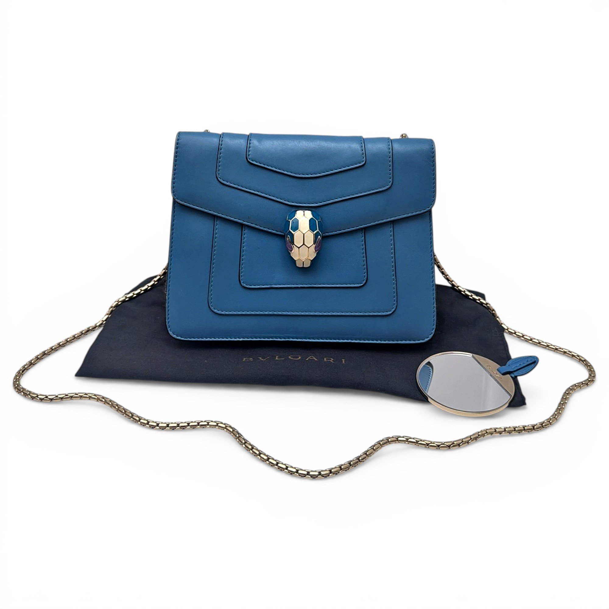 Serpenti leather handbag