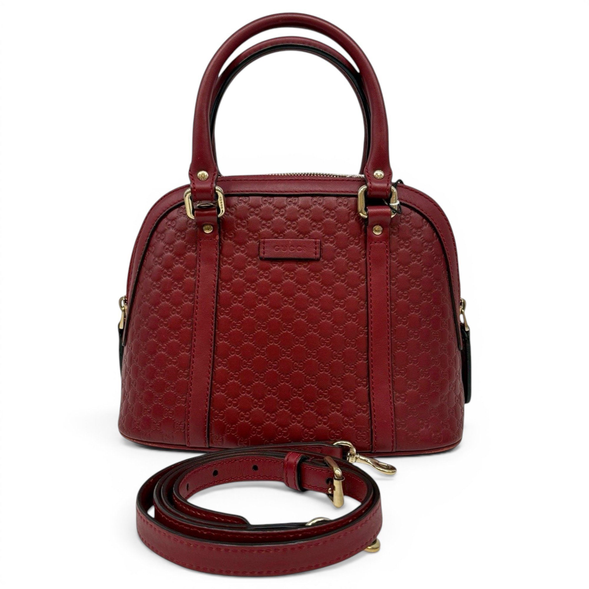 Dôme leather handbag