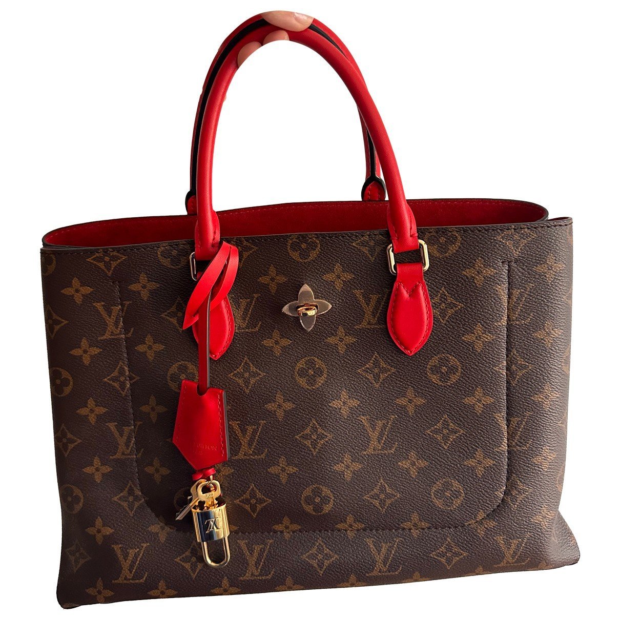 Flower Tote leather handbag