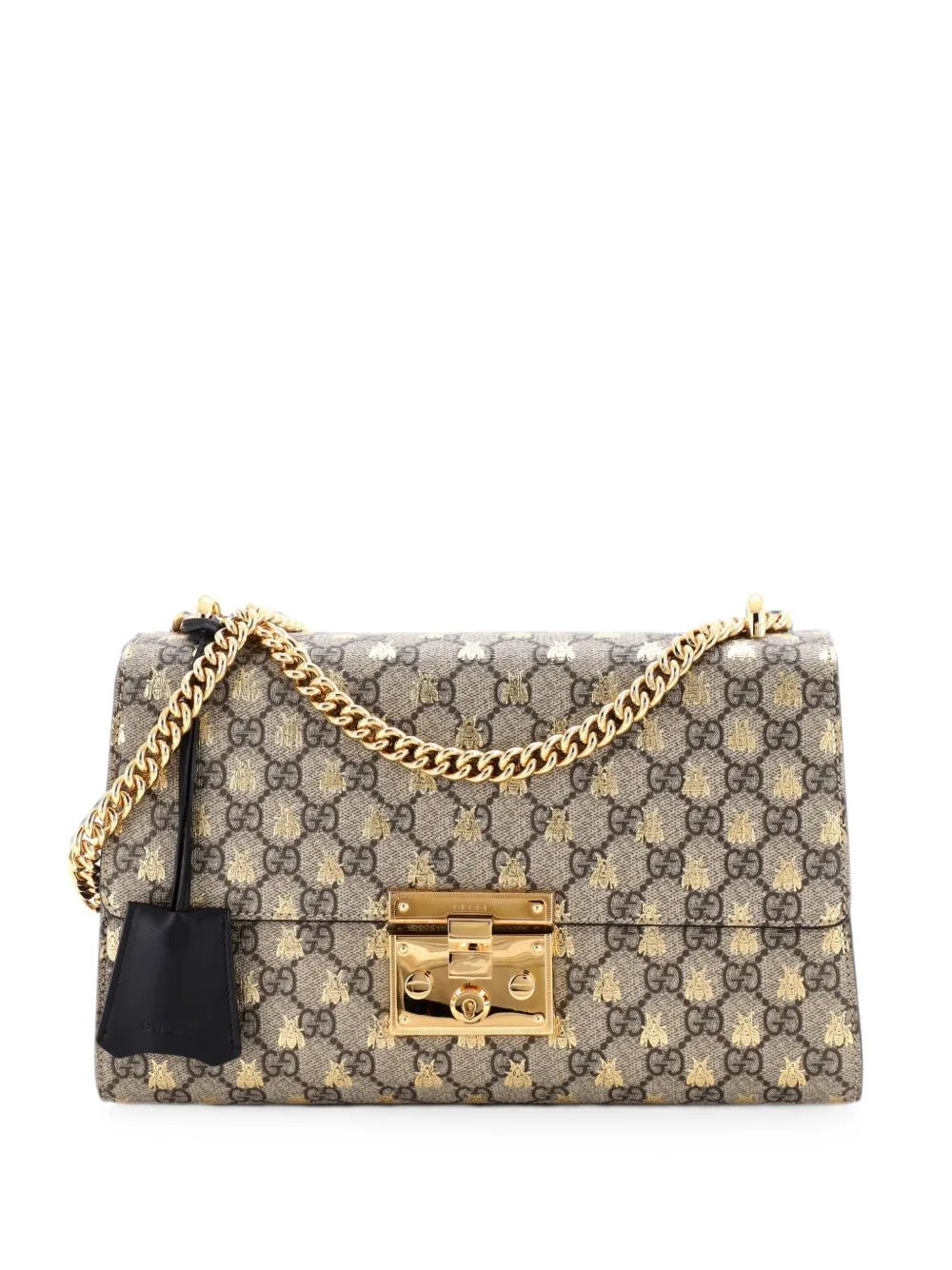Padlock Printed GG Coated Canvas Medium shoulder bag