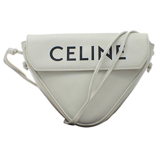 Triangle leather handbag