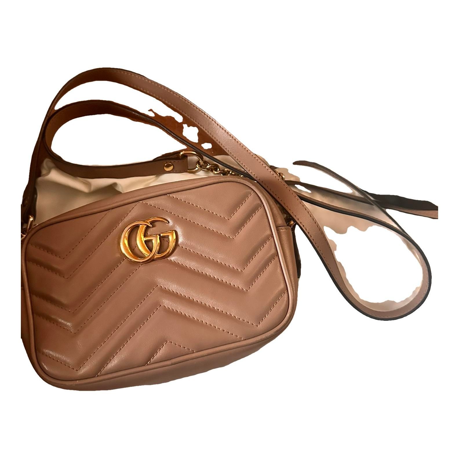 GG Marmont Triple zip leather crossbody bag