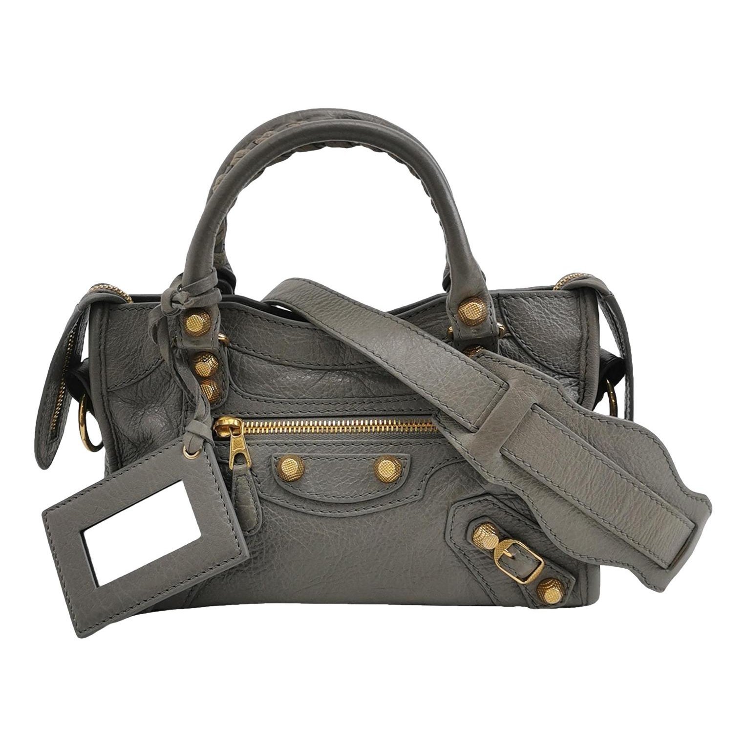 City leather handbag