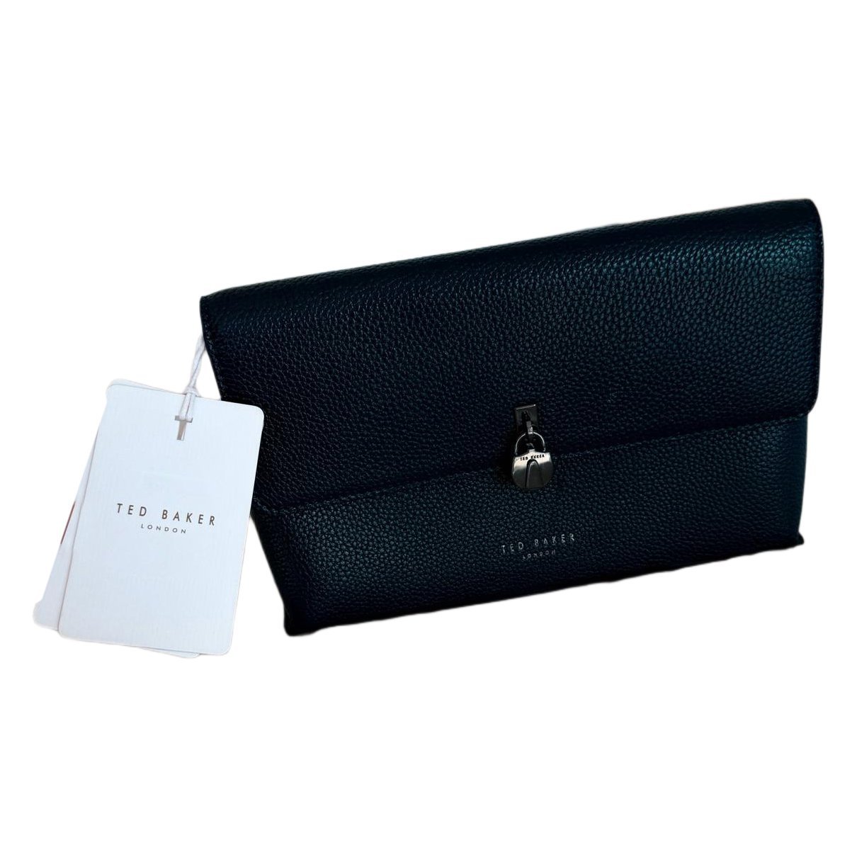 Leather clutch bag
