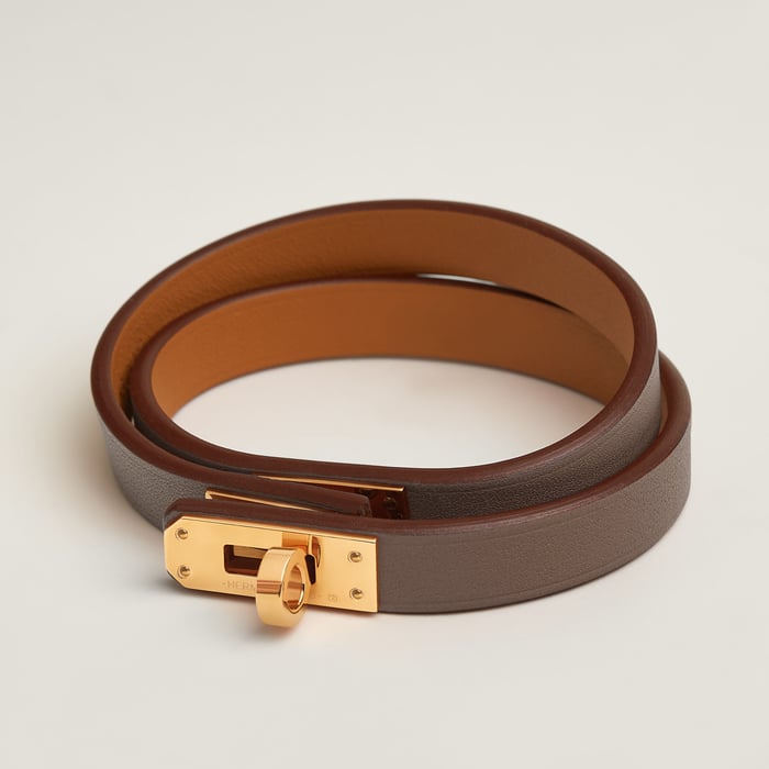 Étoupe Mini Kelly Double Tour Bracelet