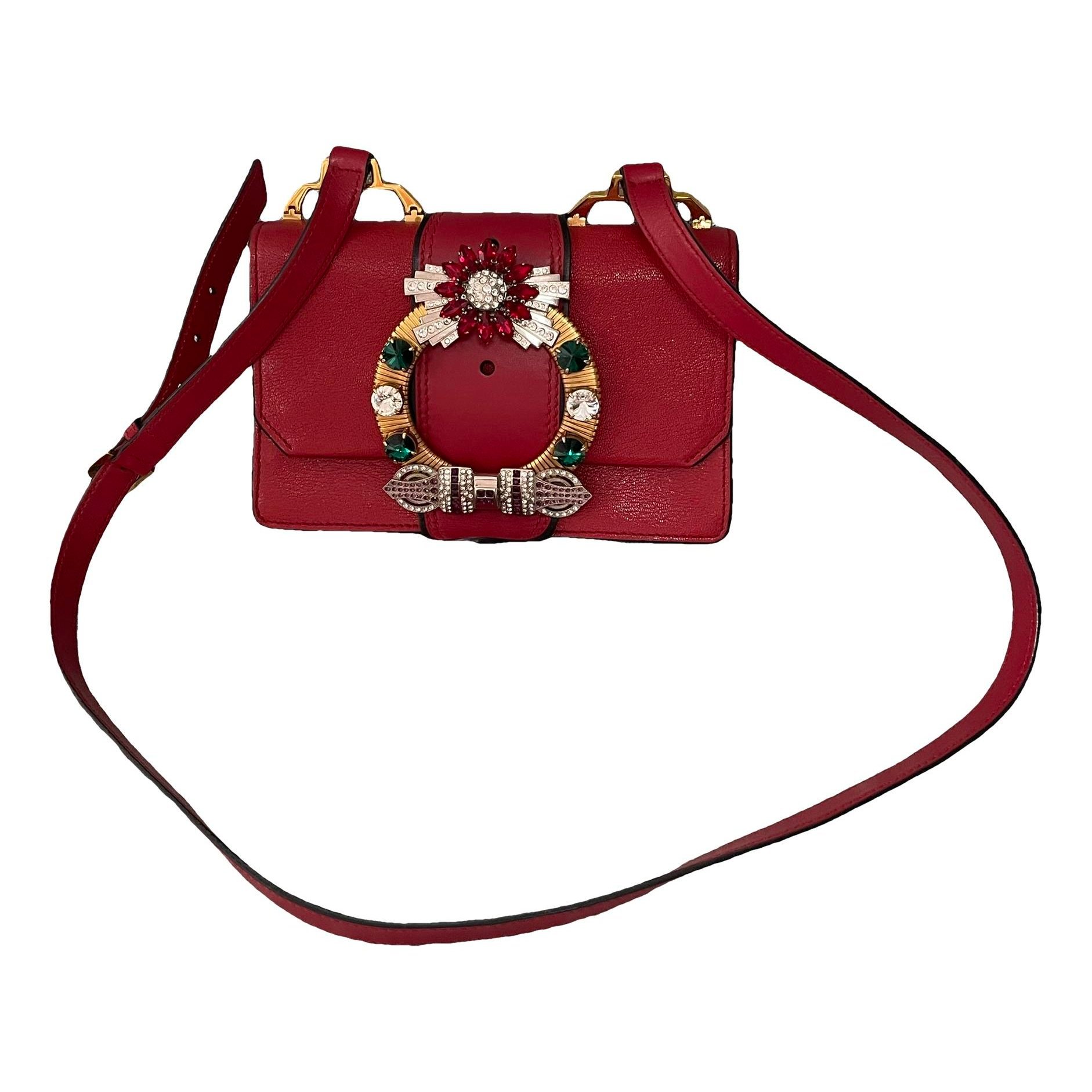 Miu Lady leather handbag