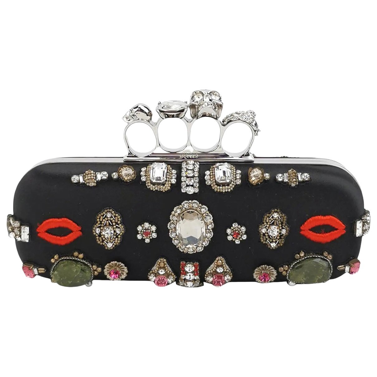 Knuckle silk clutch bag