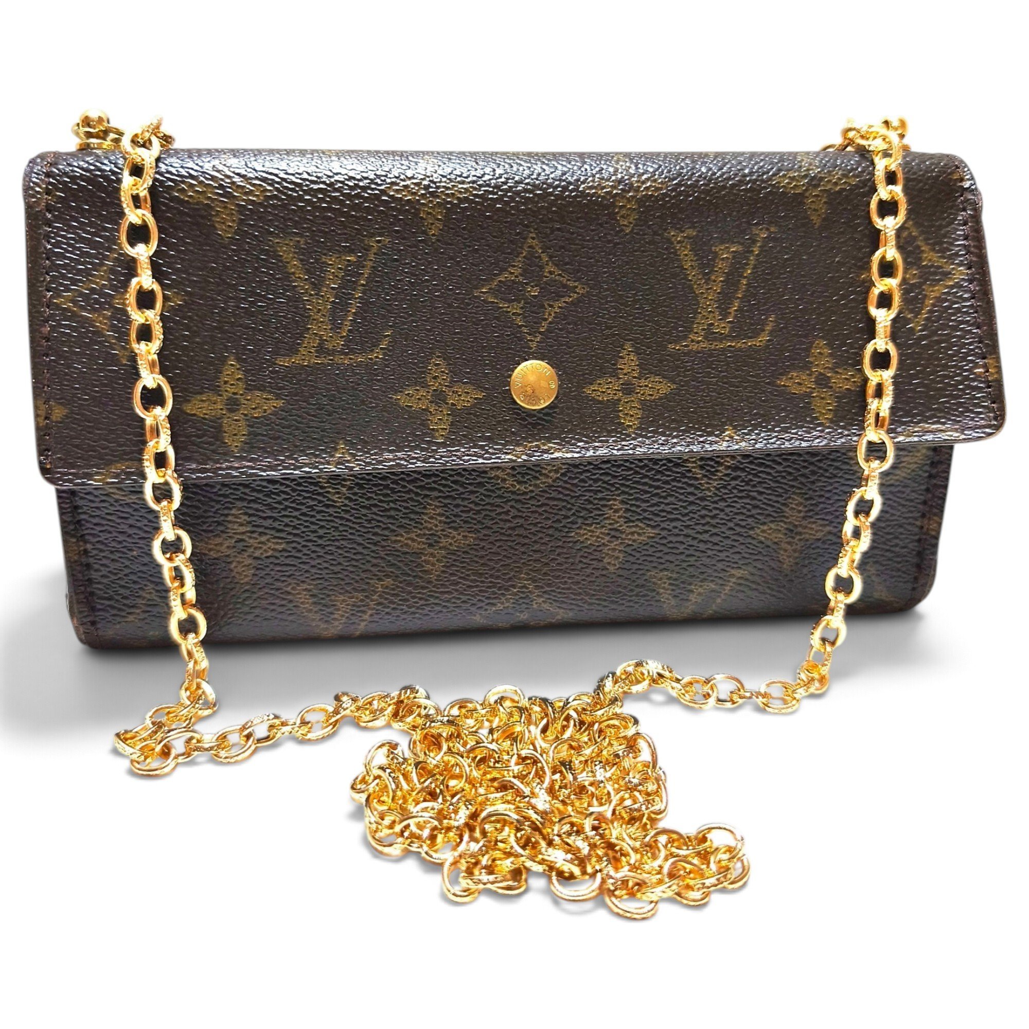 Leather clutch bag