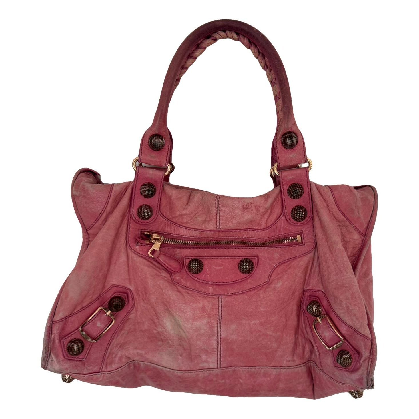 Work leather handbag
