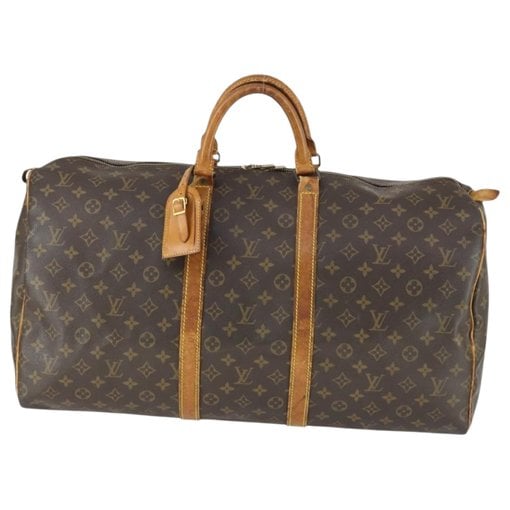 Keepall leather travel bag