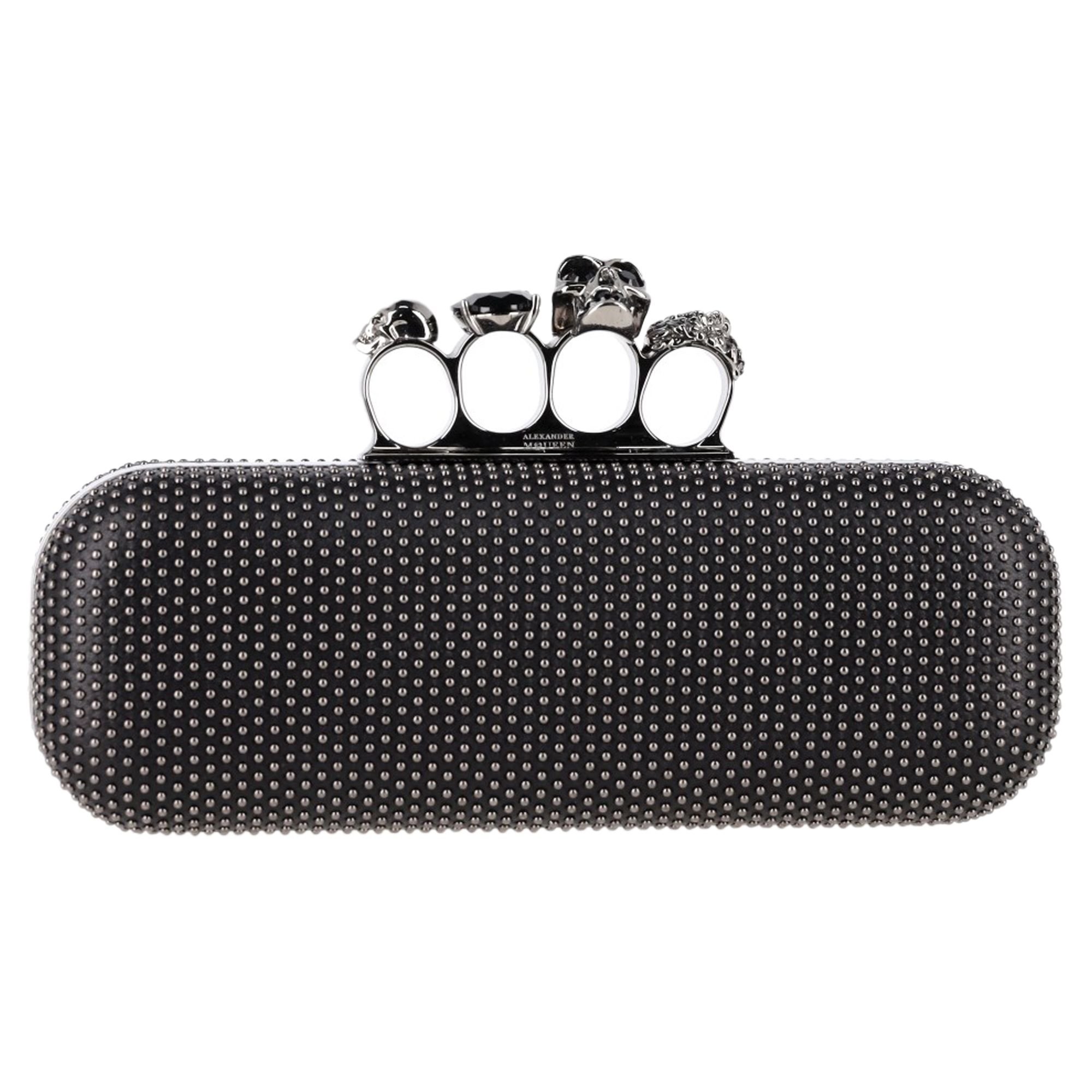 Leather clutch bag