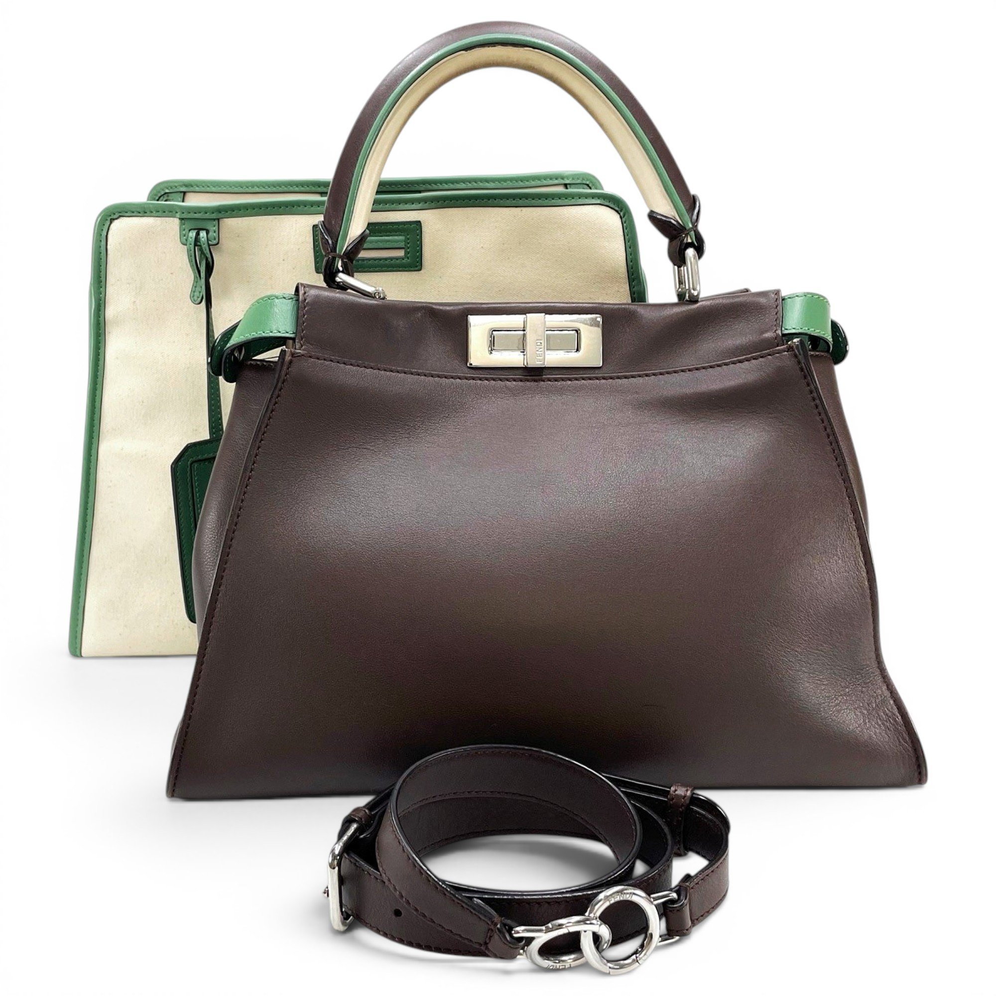 Peekaboo leather handbag