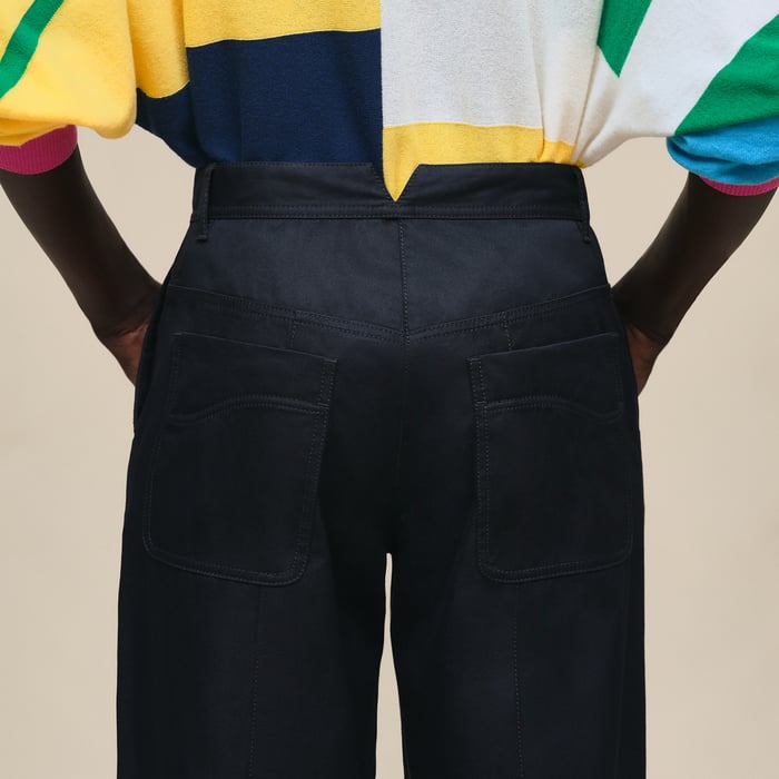 Bleu Noir Loose Fit Pants