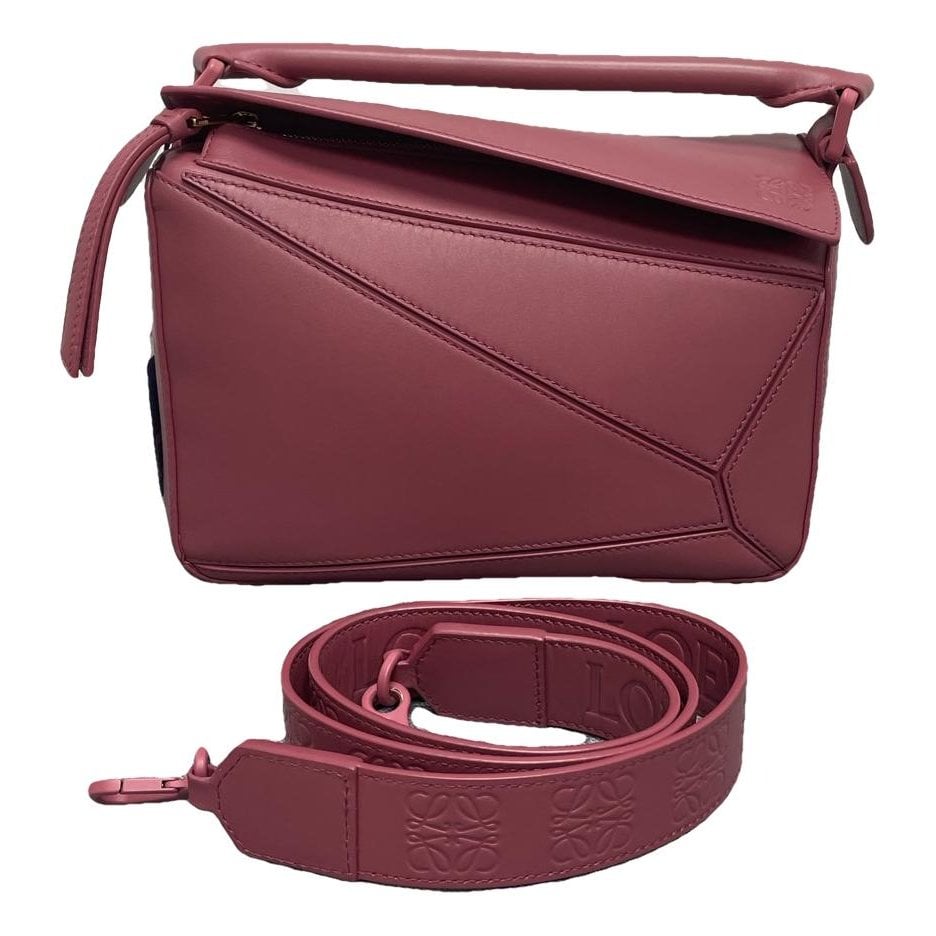Puzzle leather handbag