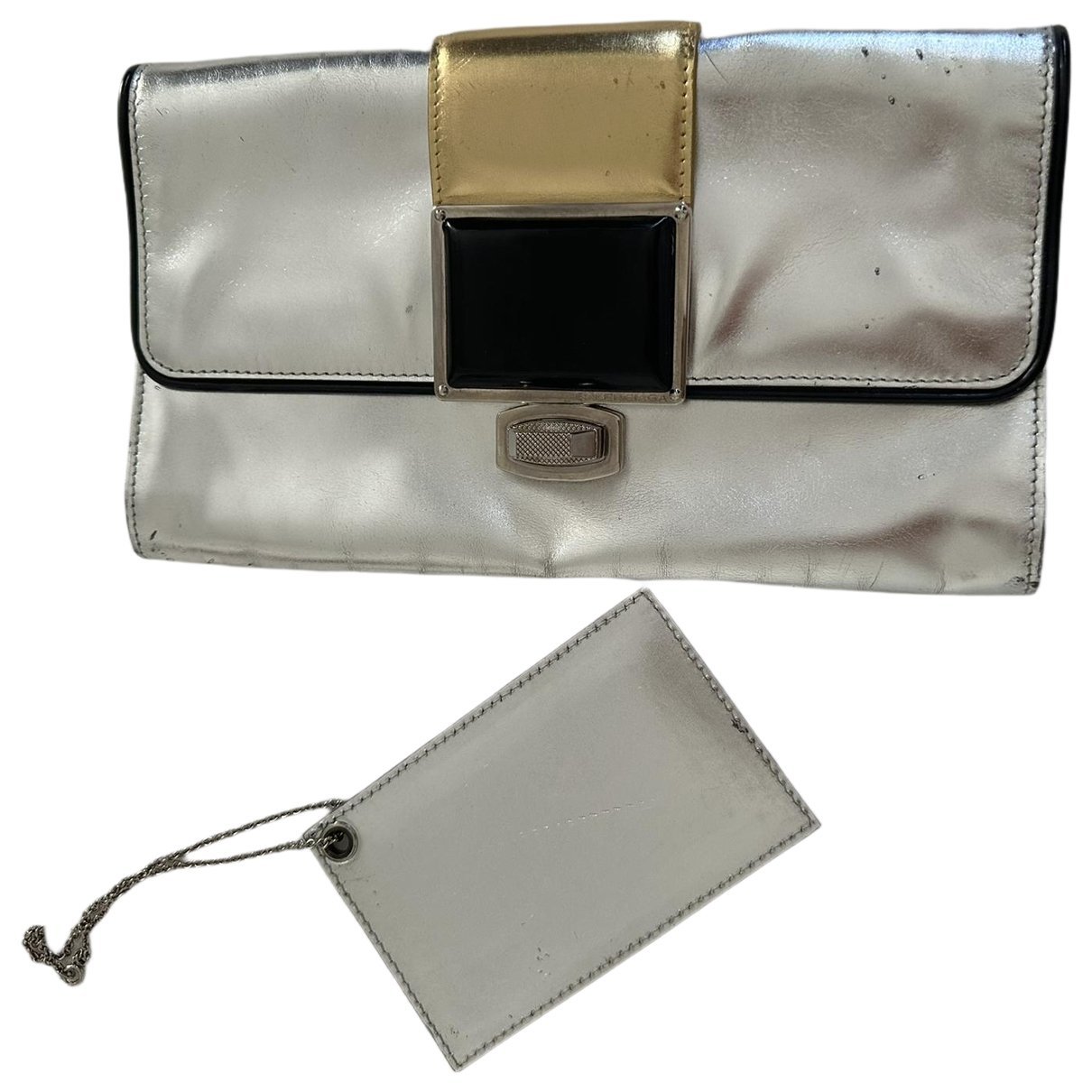 Envelop leather clutch bag