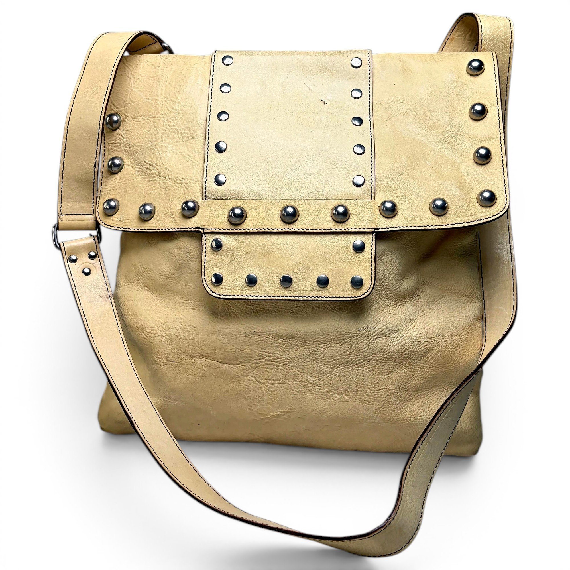 Trunk leather handbag