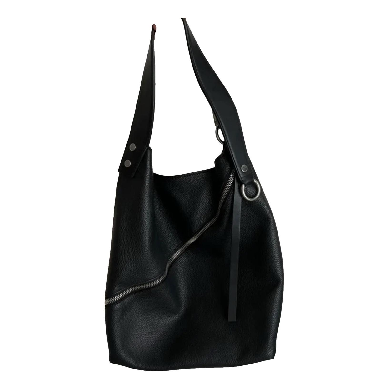 Zip Hobo leather handbag