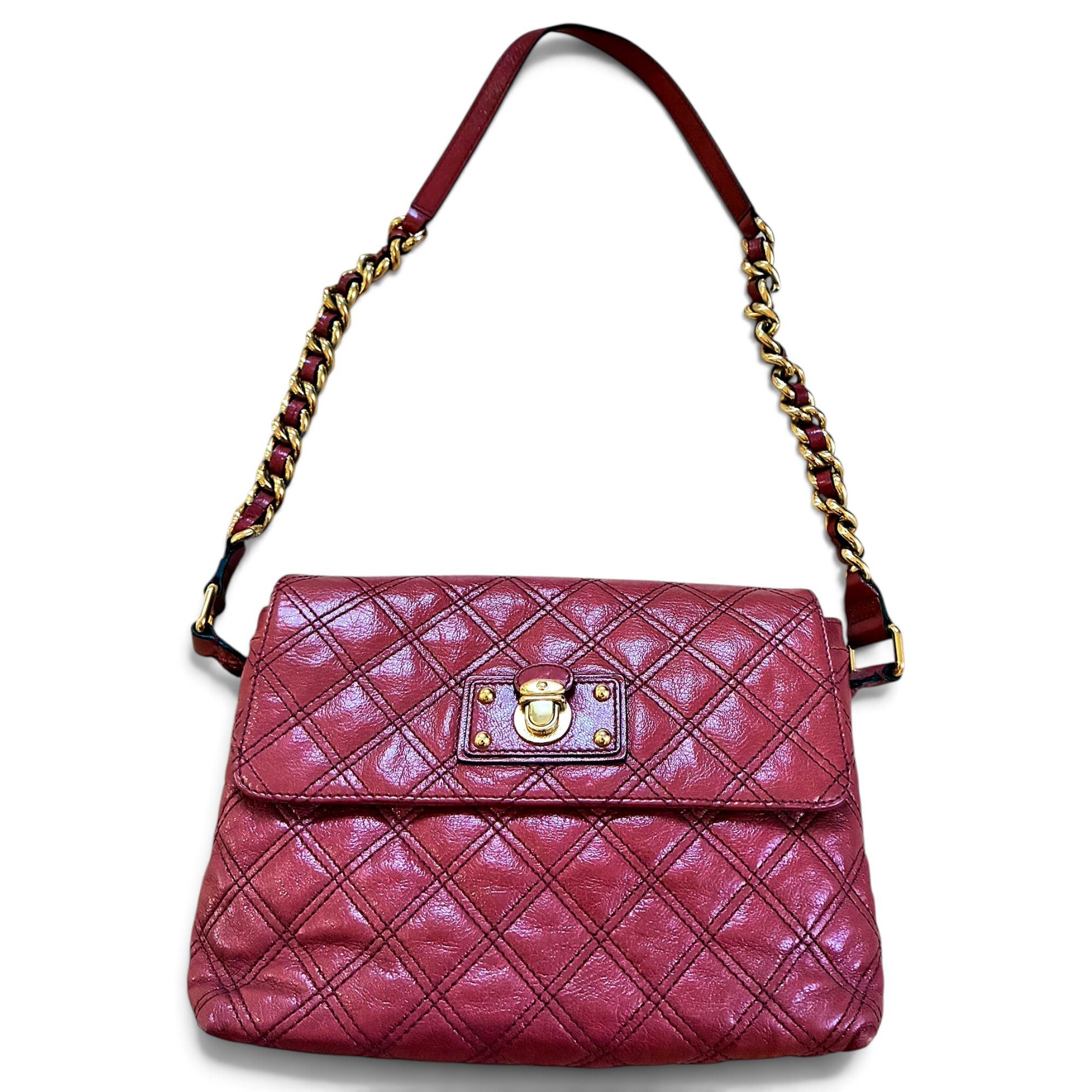 Single leather handbag