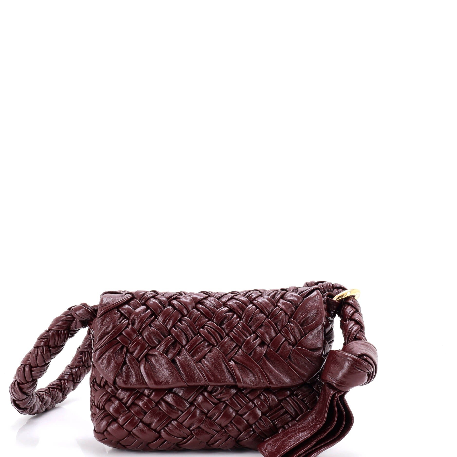 Kalimero Citta Shoulder Bag Intrecciato Plisse Leather