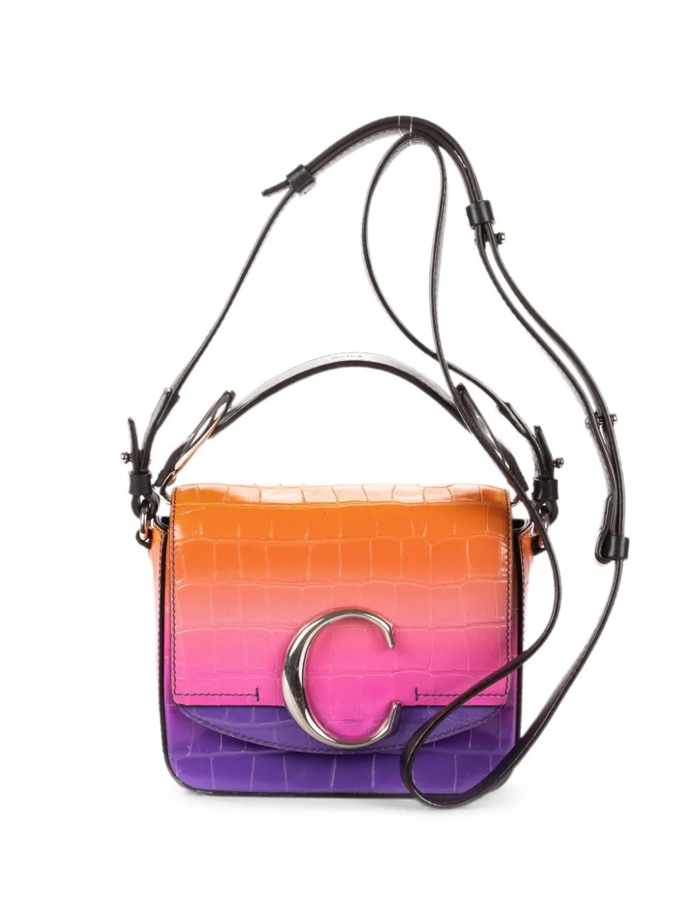 C-plaque embossed tote bag