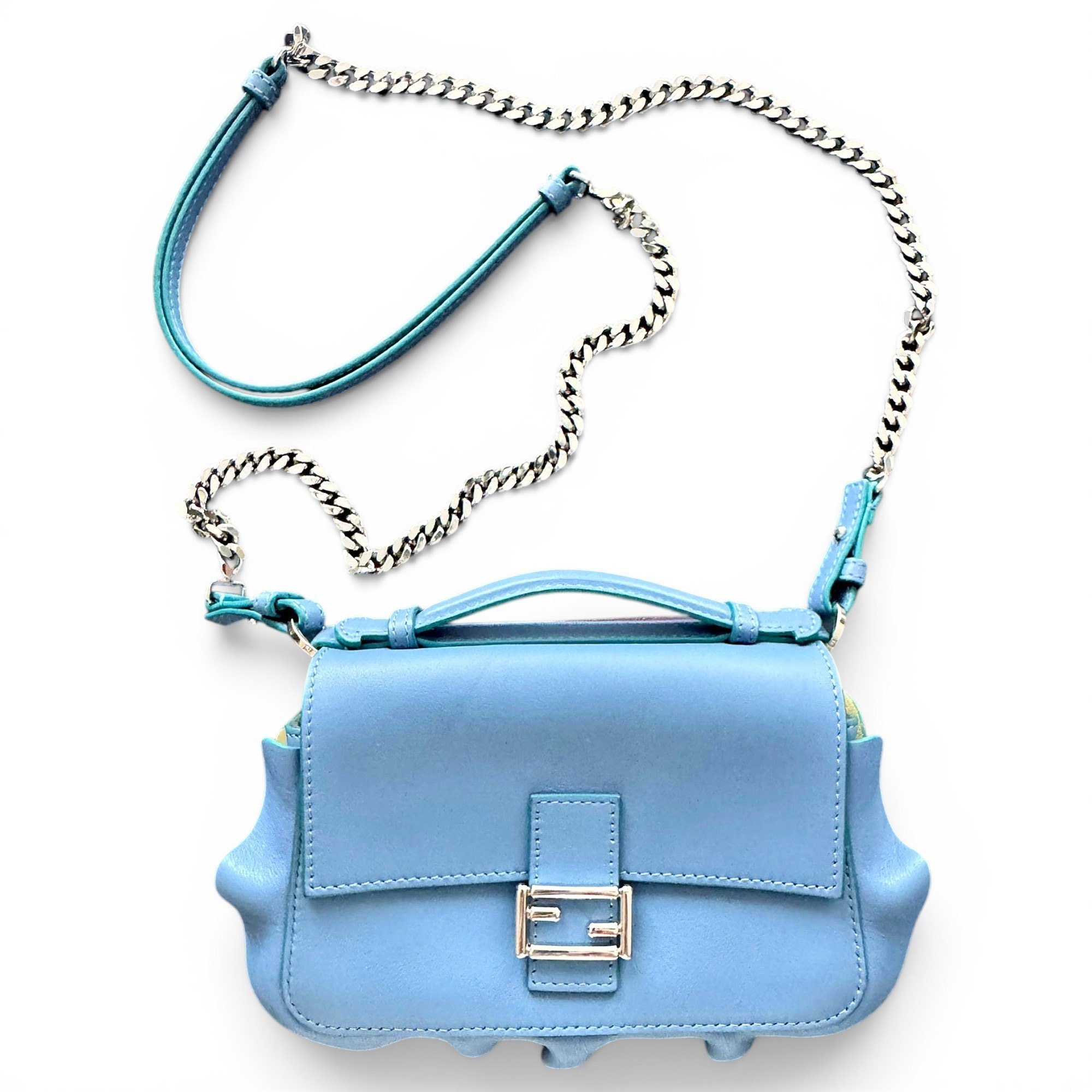 Baguette leather handbag
