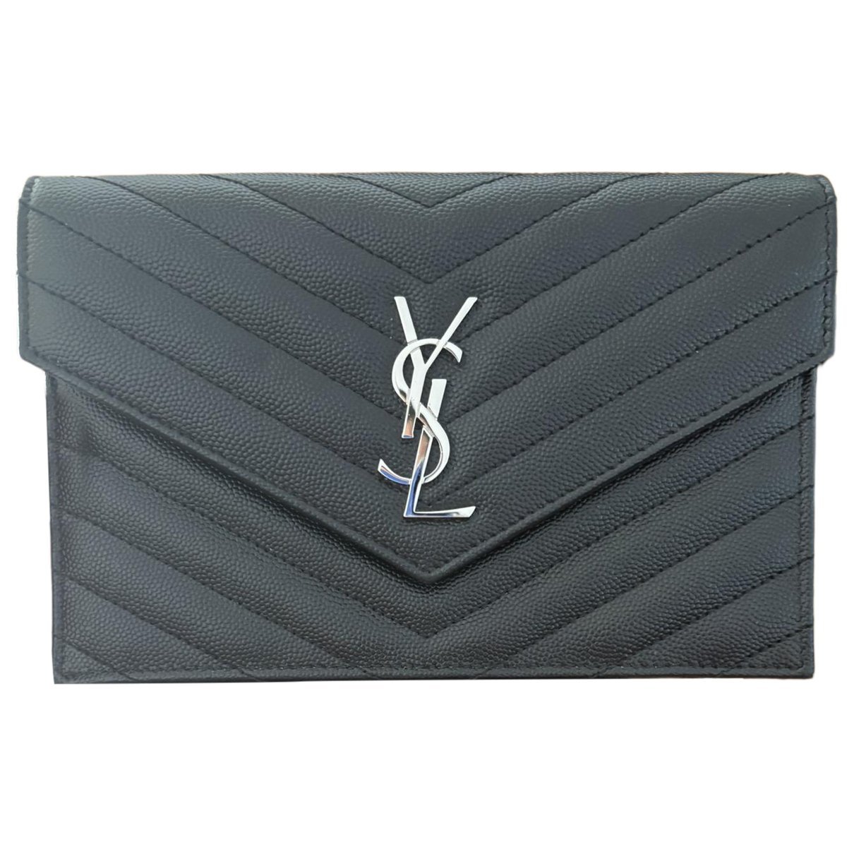 Leather clutch bag