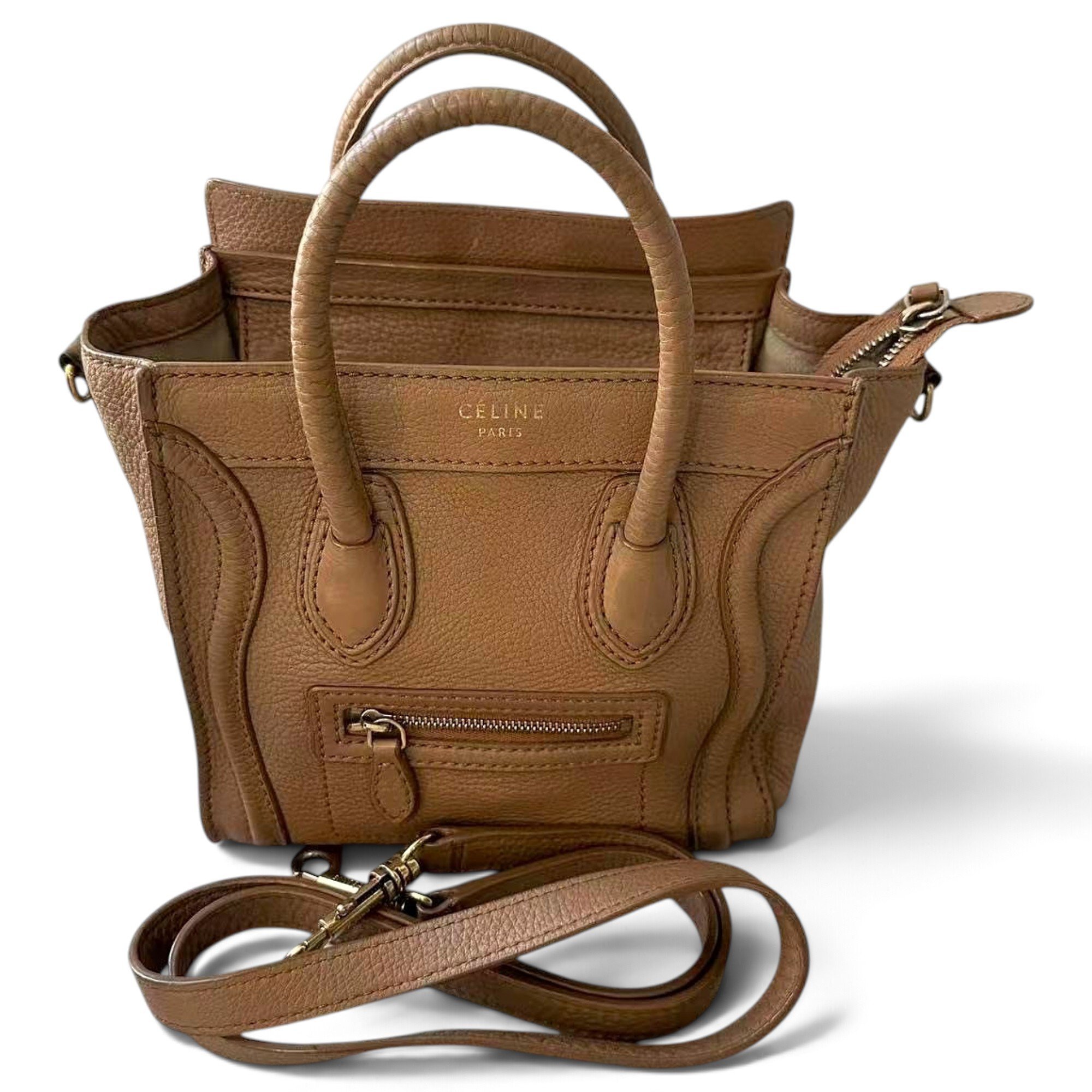 Celine Nano Luggage leather handbag