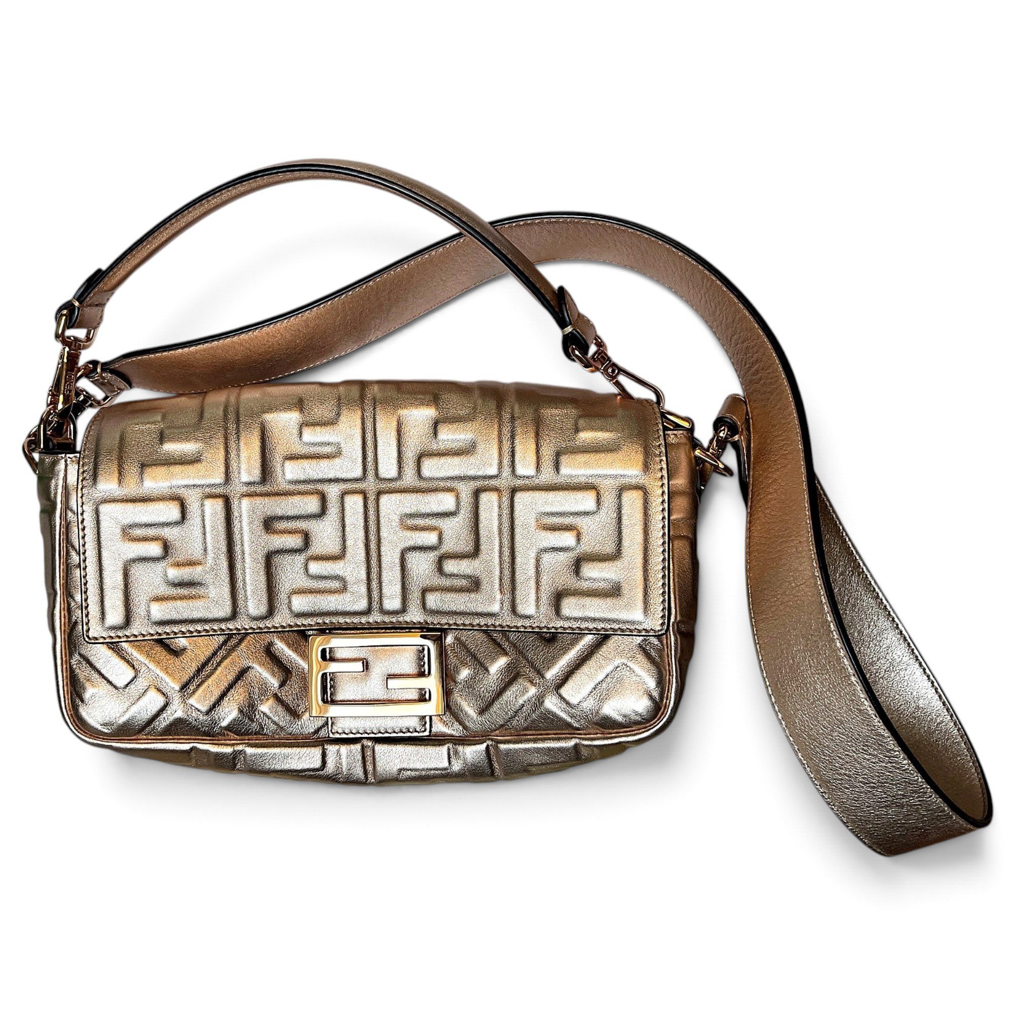 Baguette leather clutch bag