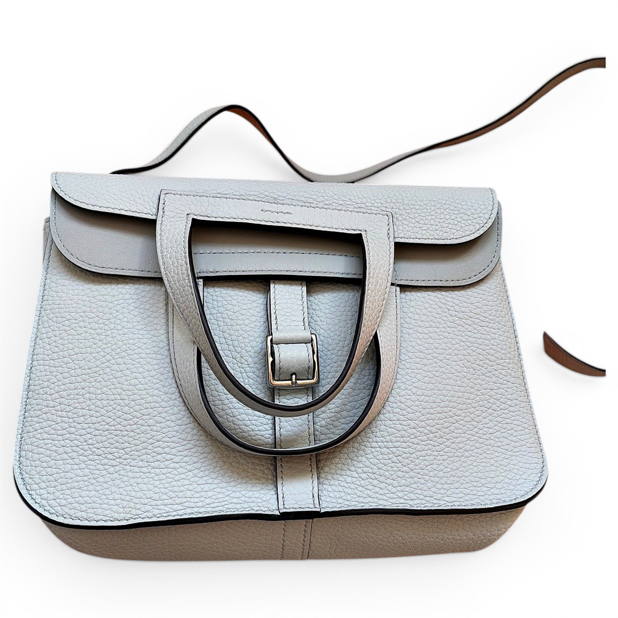 Hermes Halzan 25 Handbag Clemence Leather 2024