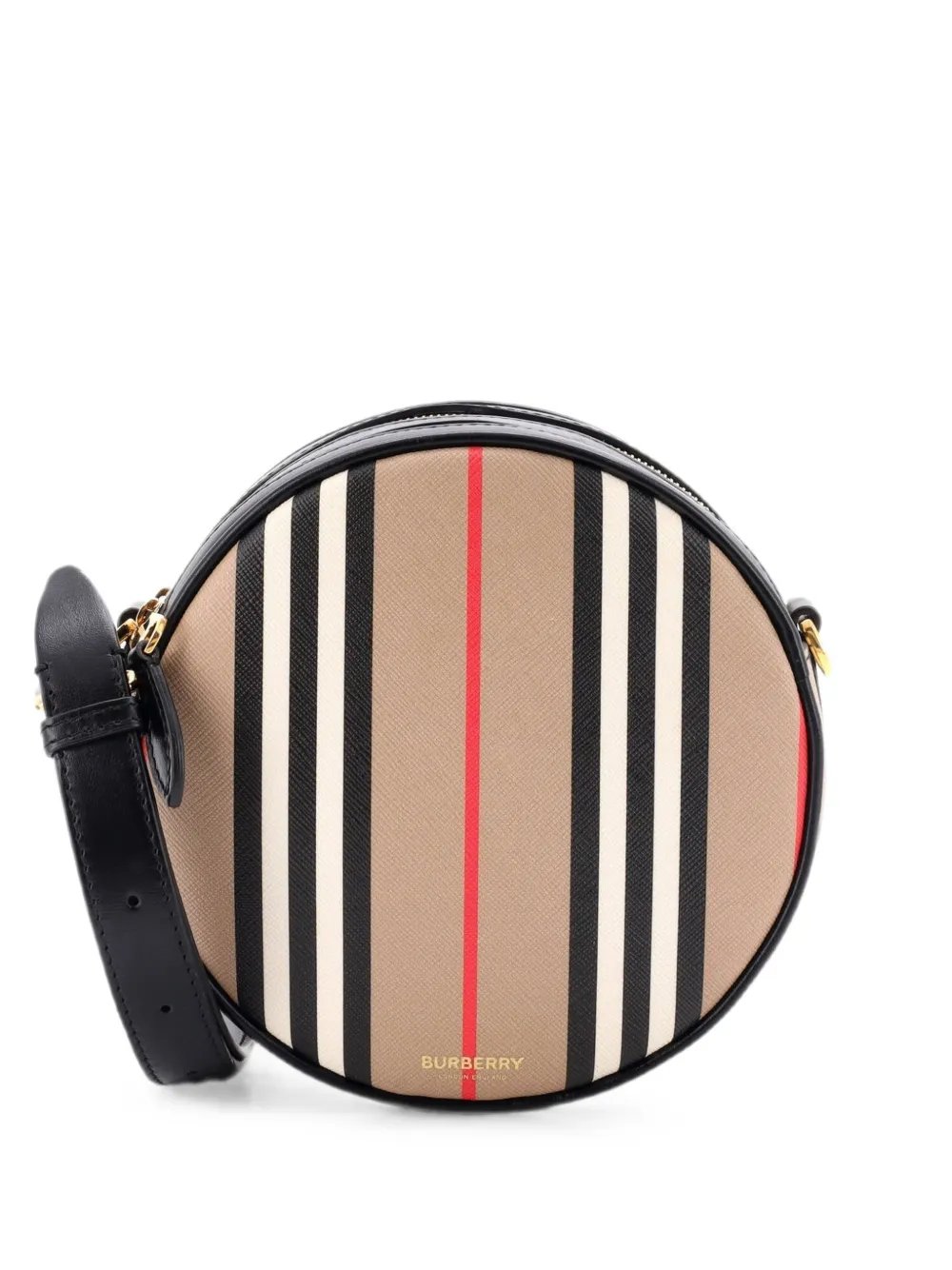 Louise Round Bag Icon Stripe E-Canvas belt bag