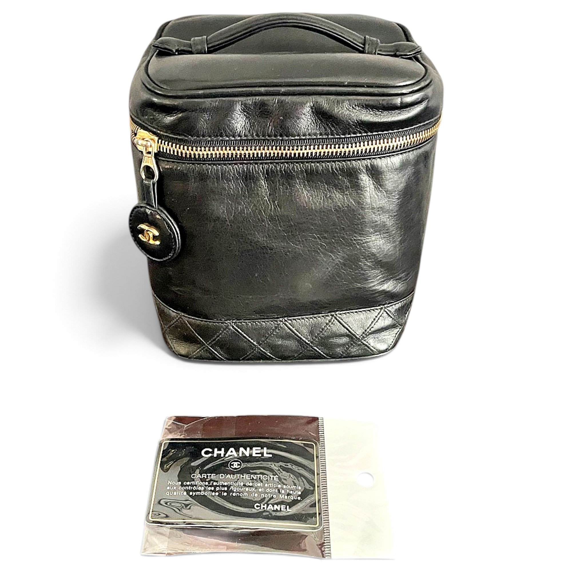 Vanity leather handbag