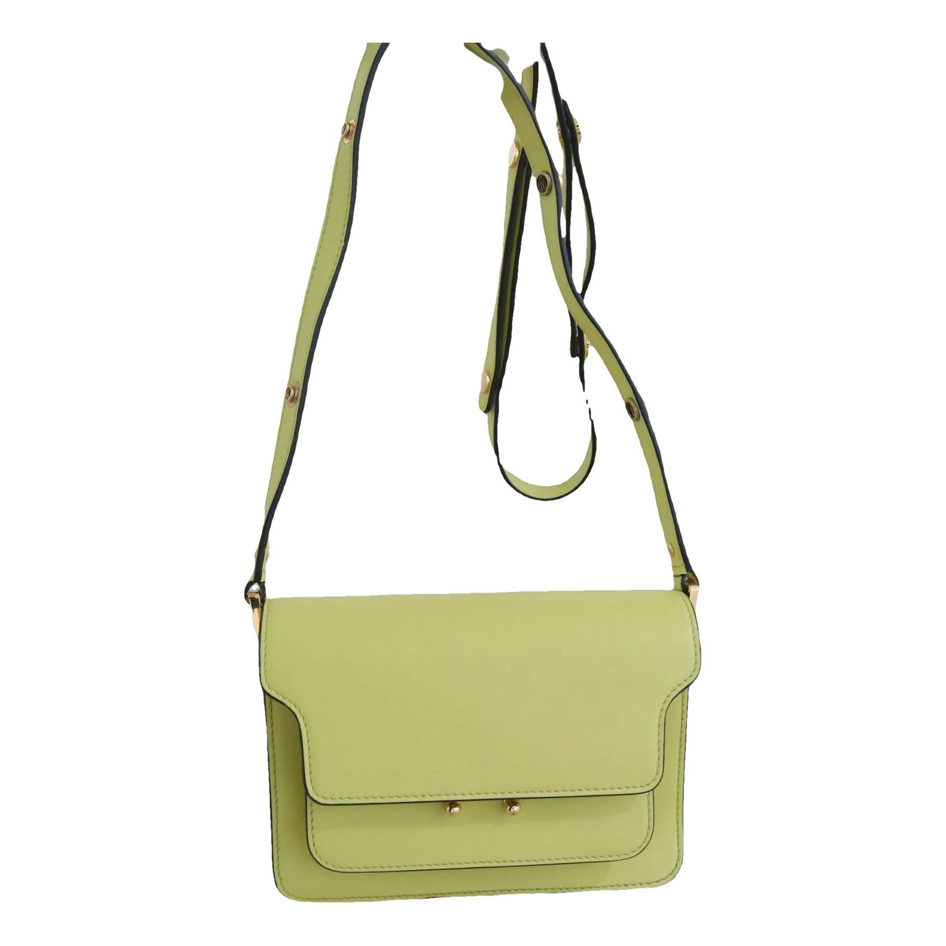 Trunk leather crossbody bag