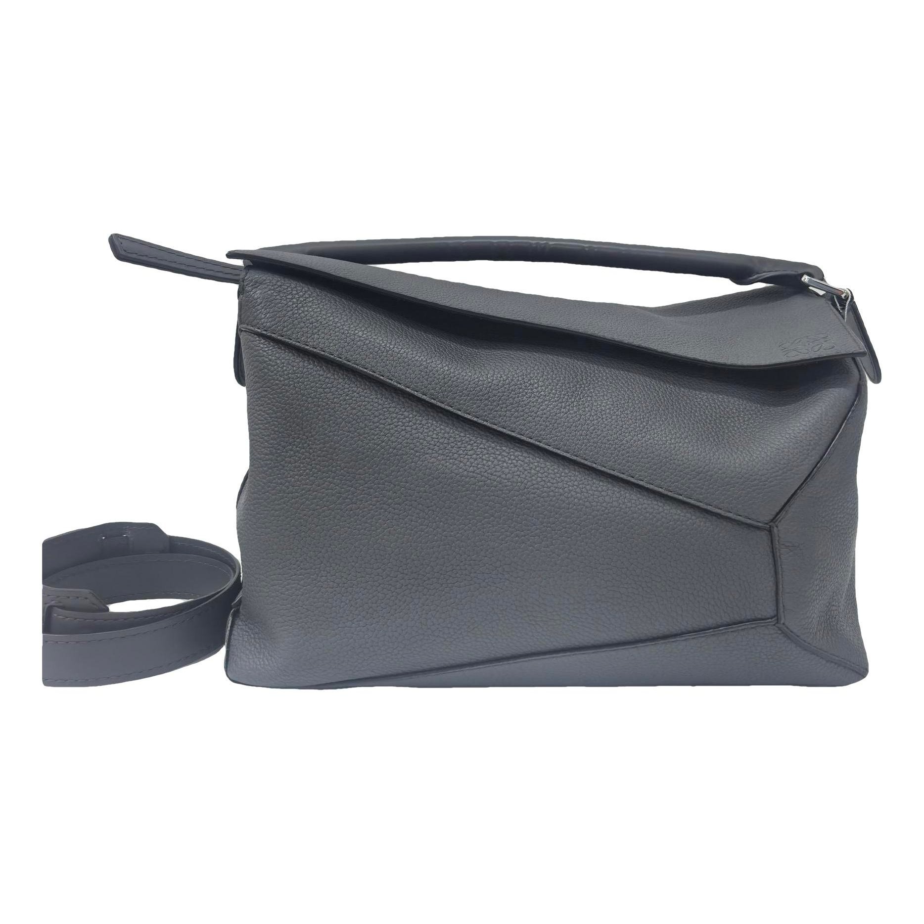 Puzzle leather handbag
