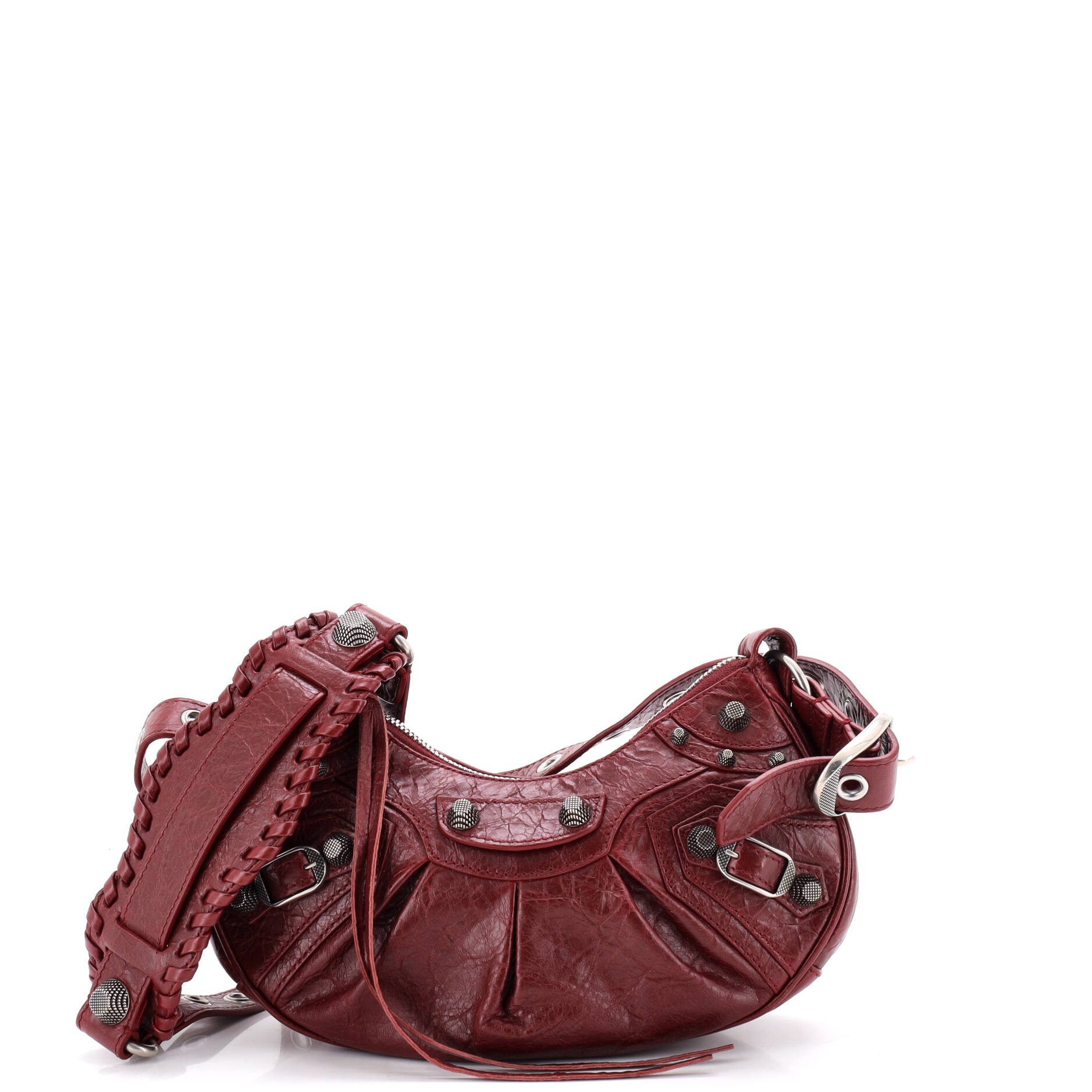 Le Cagole Giant Studs Shoulder Bag Leather XS