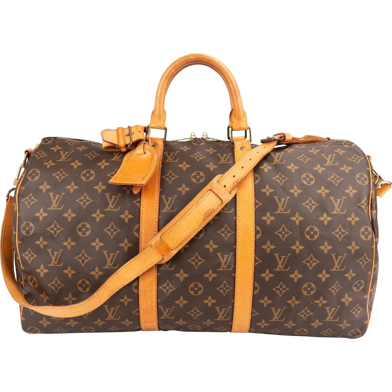 Keepall leather travel bag