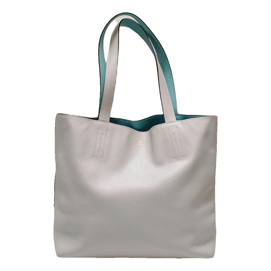Double sens leather tote