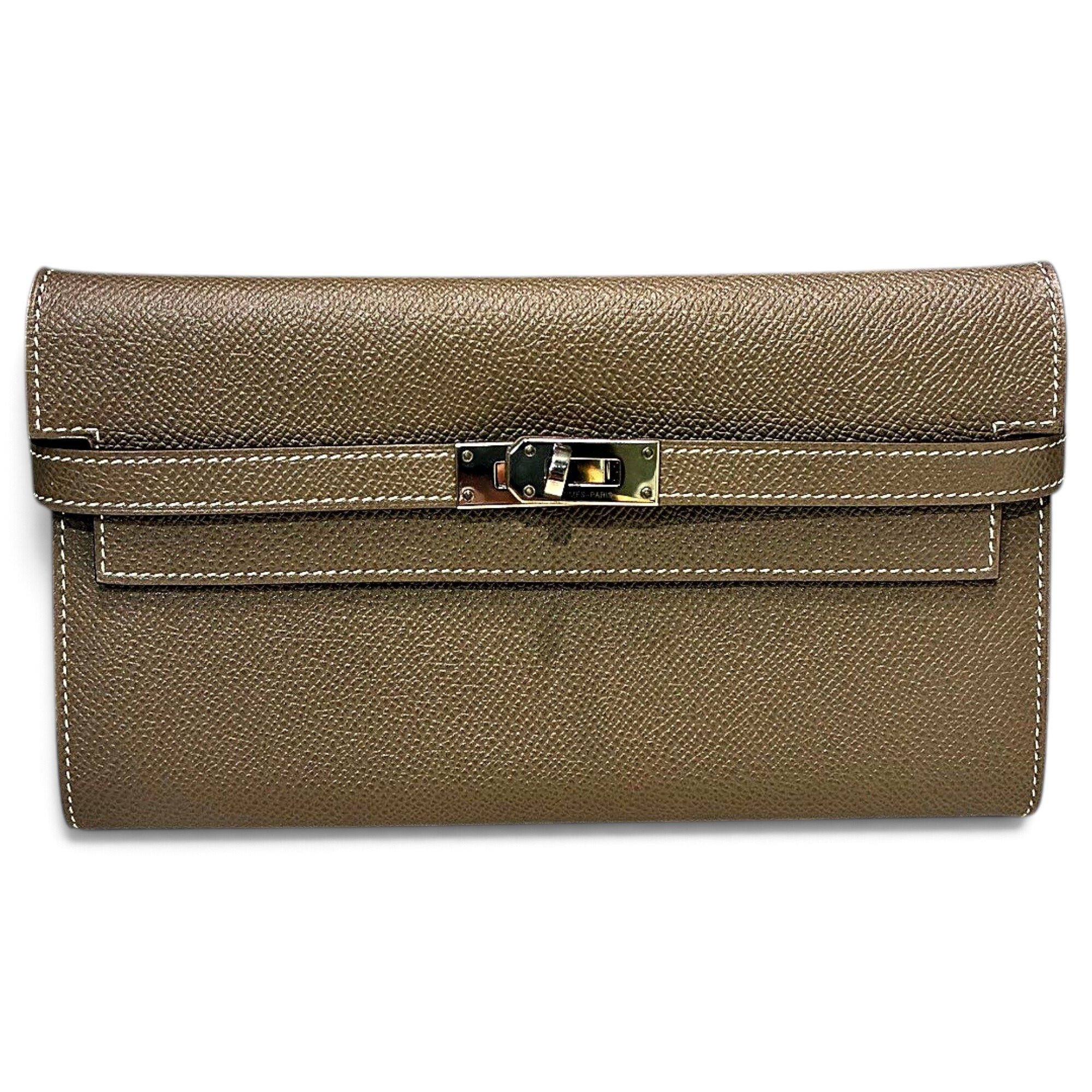 Leather clutch bag