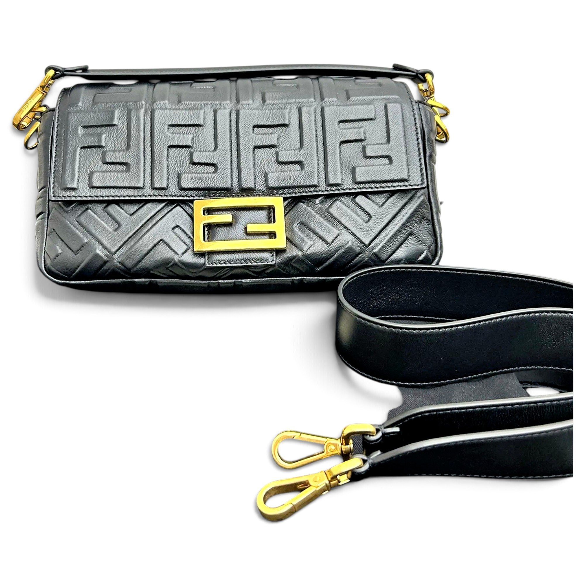 Baguette leather handbag