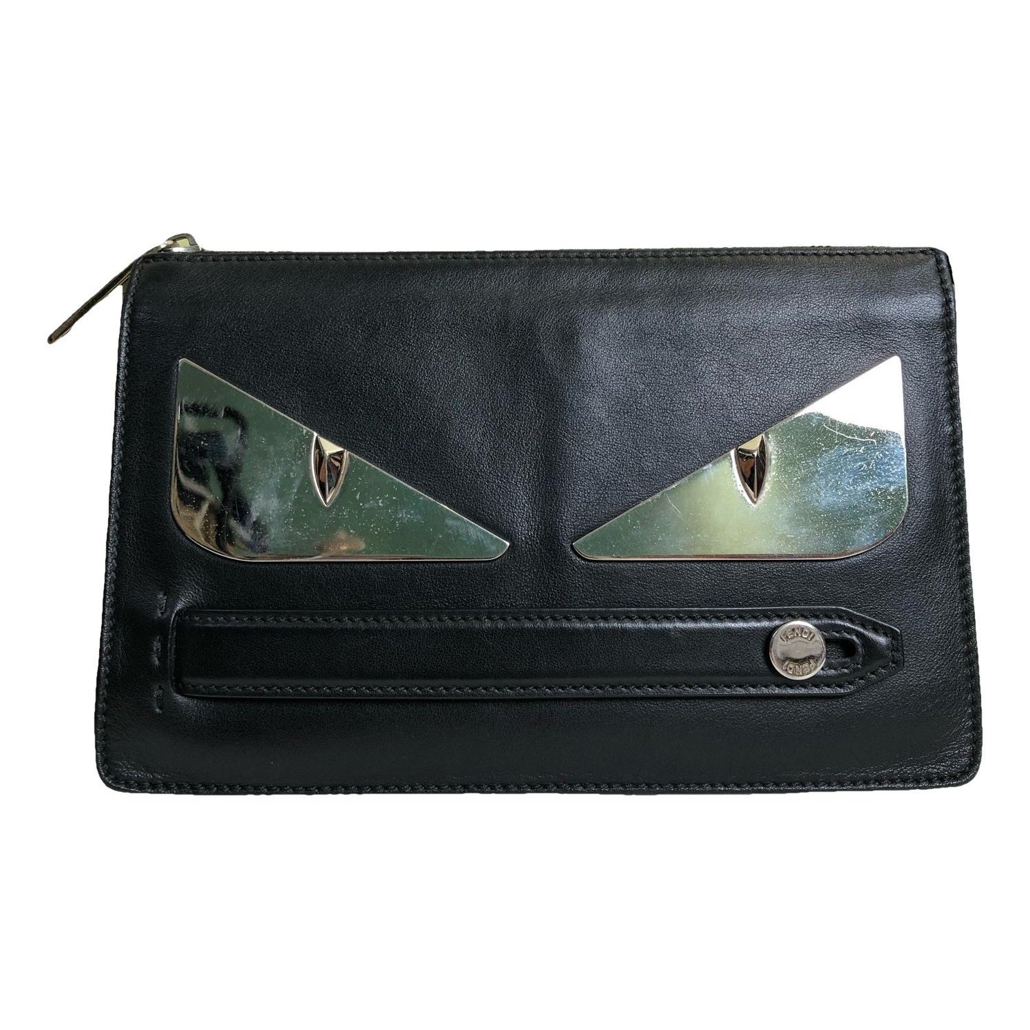 Leather clutch bag