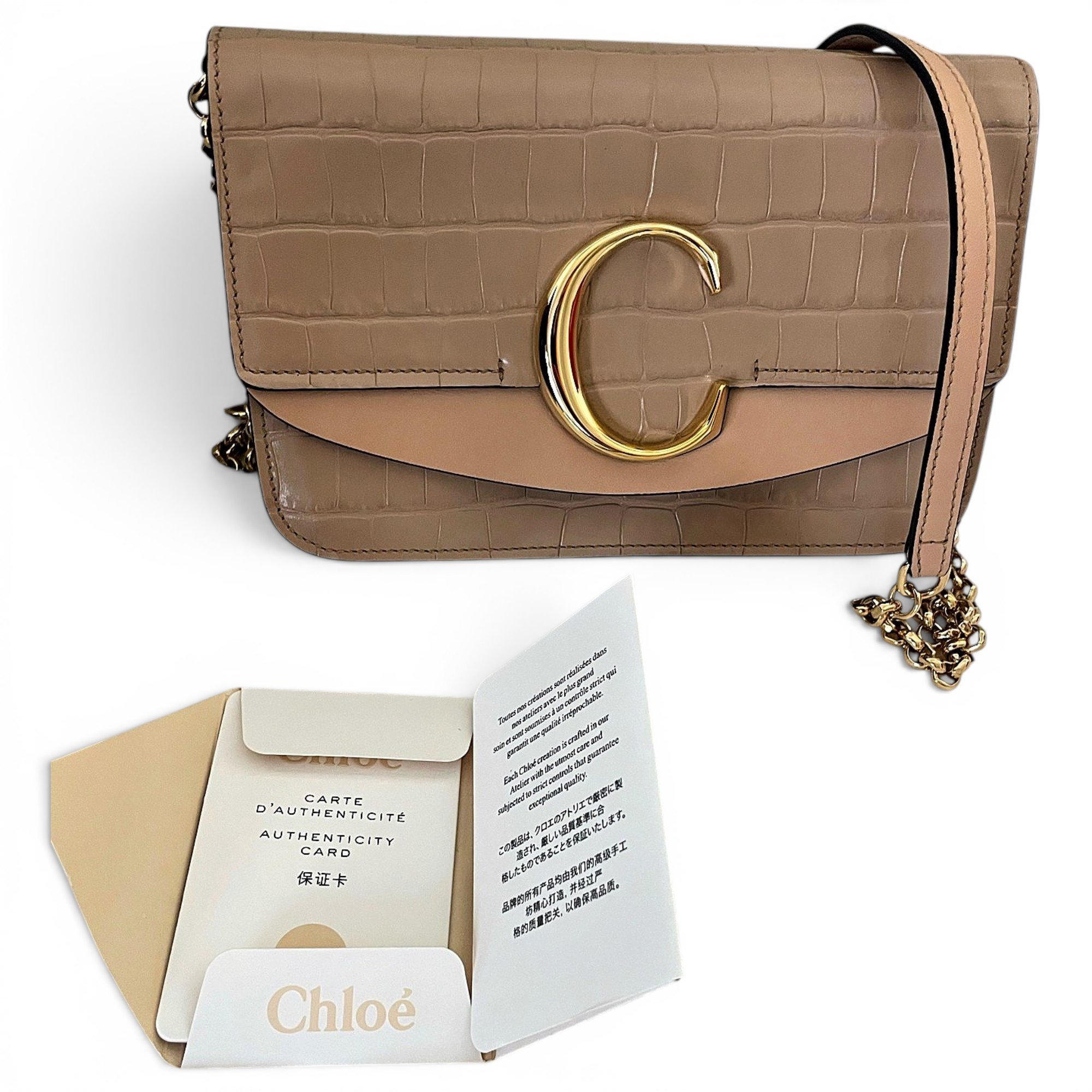 C leather handbag